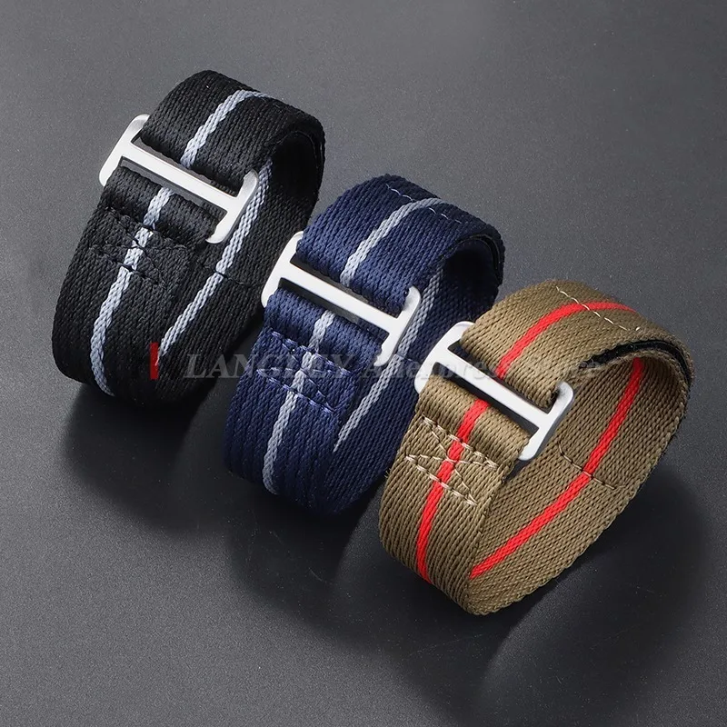 Watch Band 20mm 22mm Nylon Stripe Men Women Sport Waterproof Strap for Tudor for Omega for Seiko for Rolex Replacement Bracelets