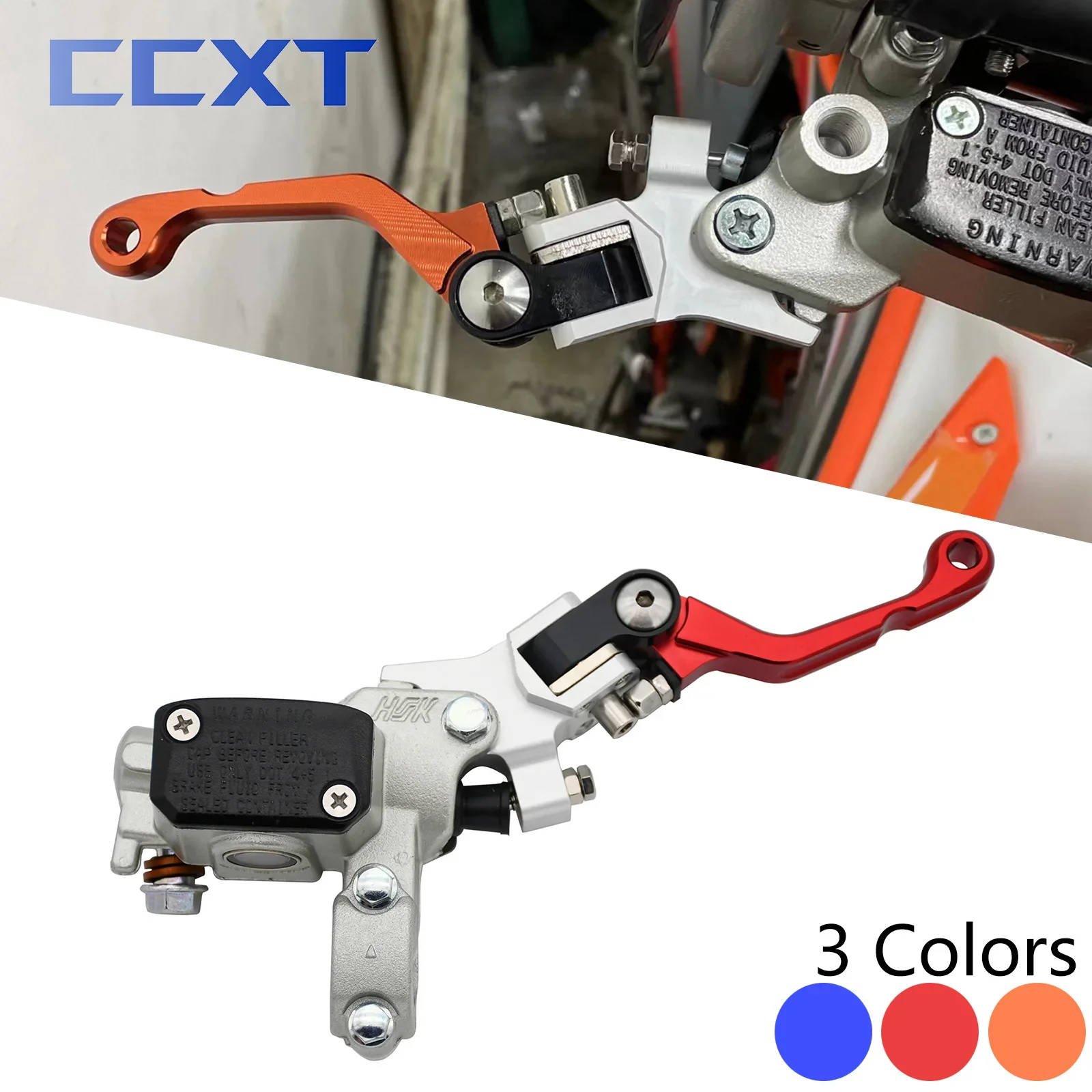 Motorcycle  22mm 7/8'' Right Brake Master Cylinder Pump CNC Fold Brake Lever For KTM EXC EXCF SX SXF XC XCW XCF XCFW TPI 125-530