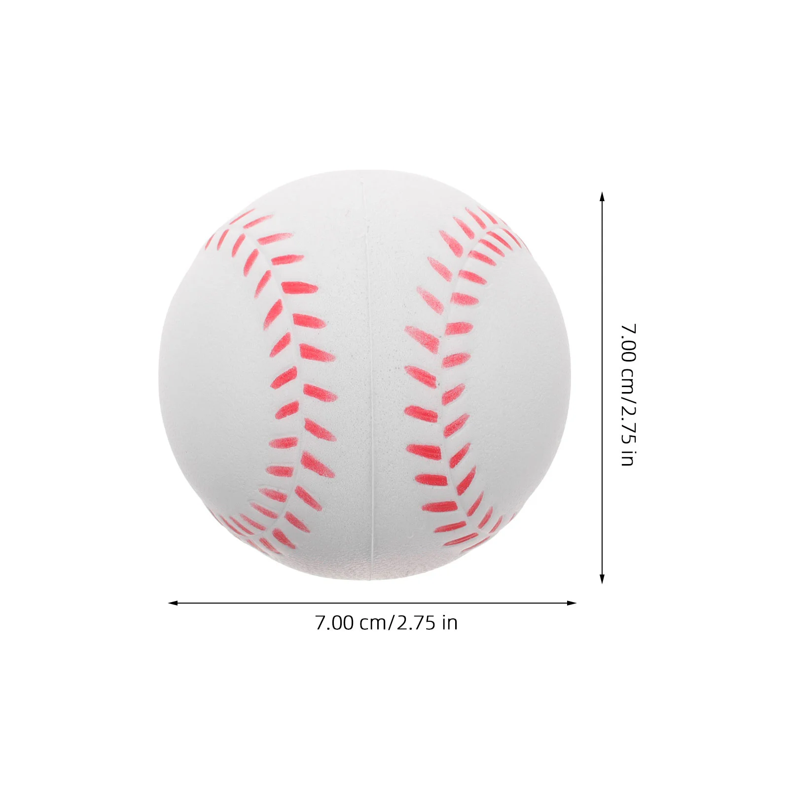 6 palline da baseball da allenamento in spugna PU da 8 pollici, palline da softball bianche per bambini che praticano un impatto elastico sicuro e confortevole