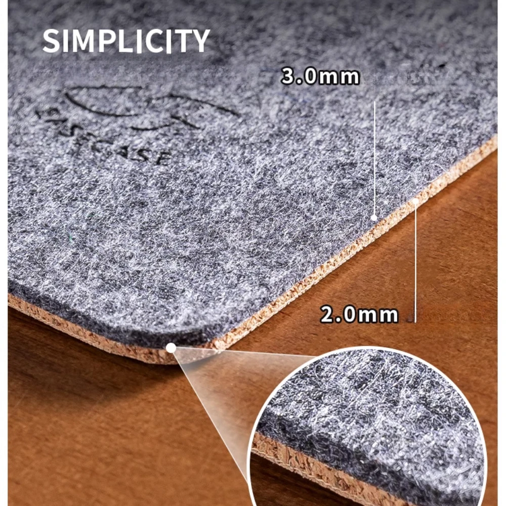 Large Cork Felt Mouse Pad Customized for Office Gaming Double-layer for Shock Absorption Noise Reduction High-density Anti Slip