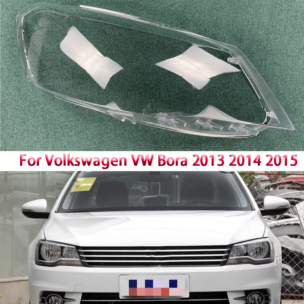 

Transparent Headlight Cover Headlamp Lens Shell Replace Original Lampshade Plexiglass For Volkswagen VW Bora 2013 2014 2015