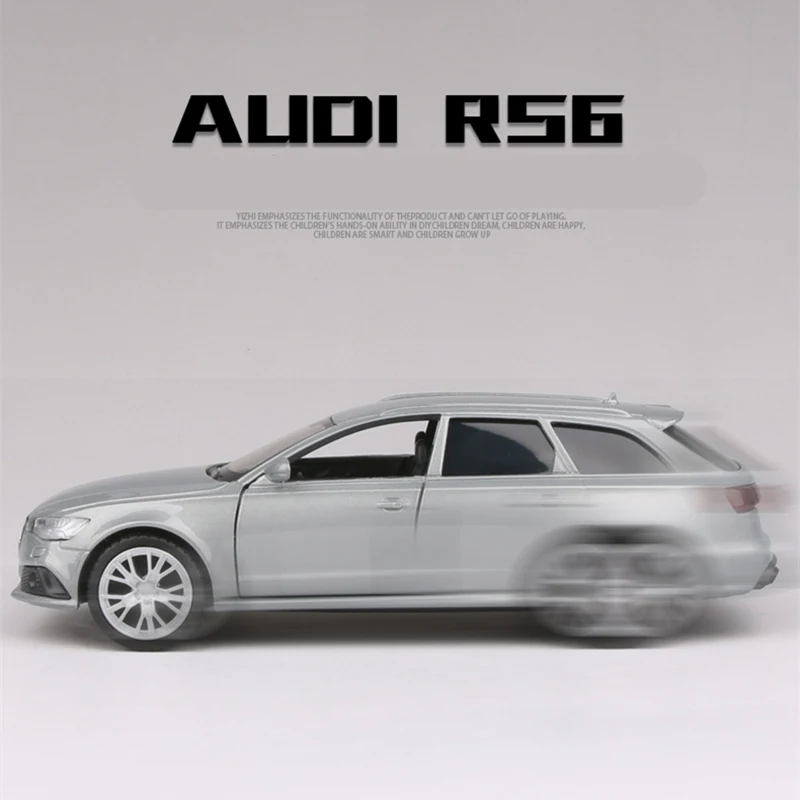 Audi RS6 Station Wagon Alliage Modèle de voiture, Simulation Diecasts, Véhicules jouets, Modèle en métal, Berceau arrière, Collection, Cadeau pour enfants, 1:36