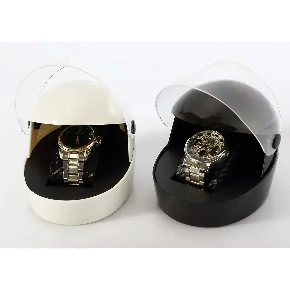 

Creative new best-selling helmet-shaped high-end watch storage box, watch display box, jewelry storage box, plastic helmet.