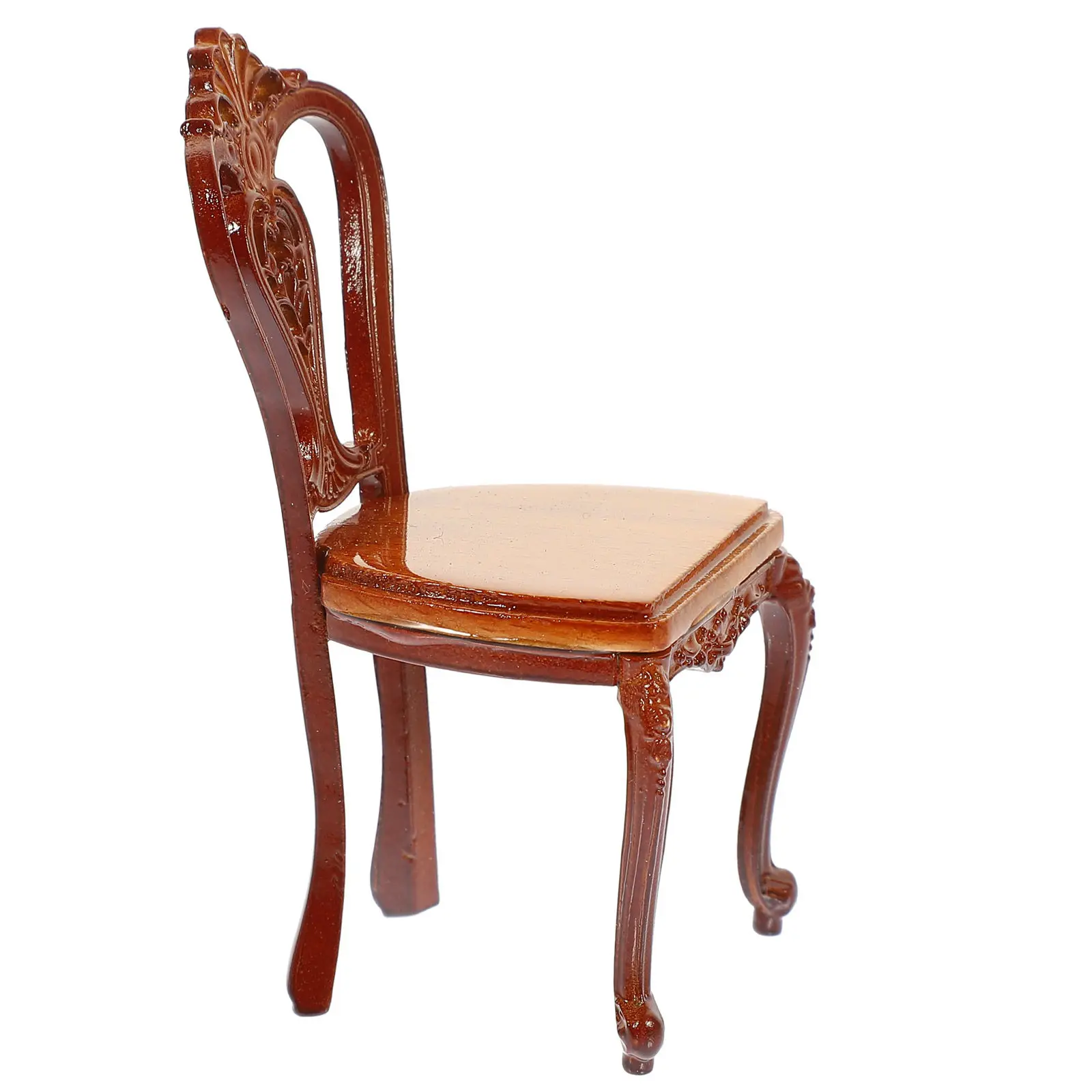 

Small Miniature Vintage Metal Wood Chair Mini Furniture Decorative Chair Mini House Decoration Dollhouse Accessories