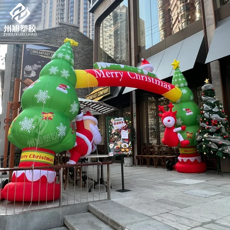 Arco gonfiabile gigante per albero di Natale all'aperto - Arco promozionale natalizio, utilizzato come oggetto di decorazione per cortile esterno