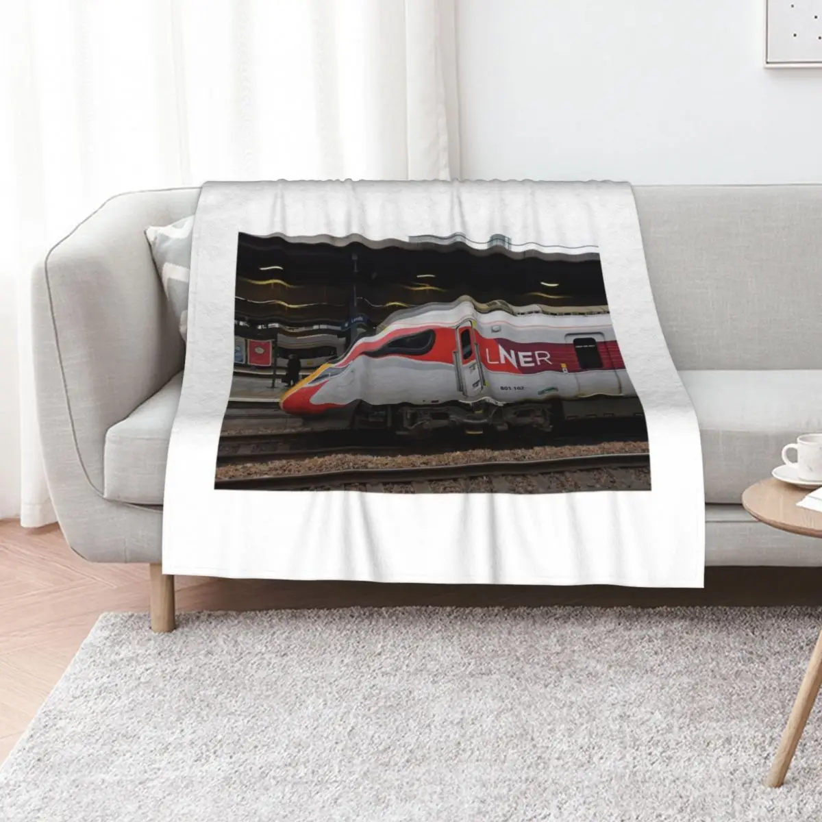 LNER Azuma high speed train Throw Blanket Designers Cute Plaid Bed covers Cute anime Beach Blankets