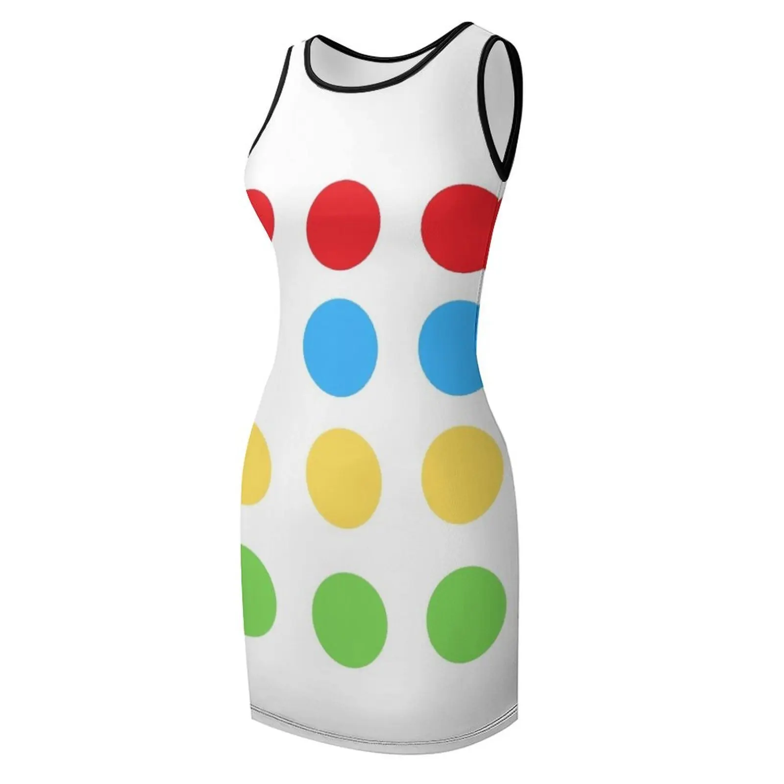 ชุดเดรสแขนกุดสำหรับงานปาร์ตี้ฮาโลวีน ลาย Twister ดีไซน์หรูหราสำหรับผู้หญิง ชุดราตรีออกงานสไตล์เกาหลี