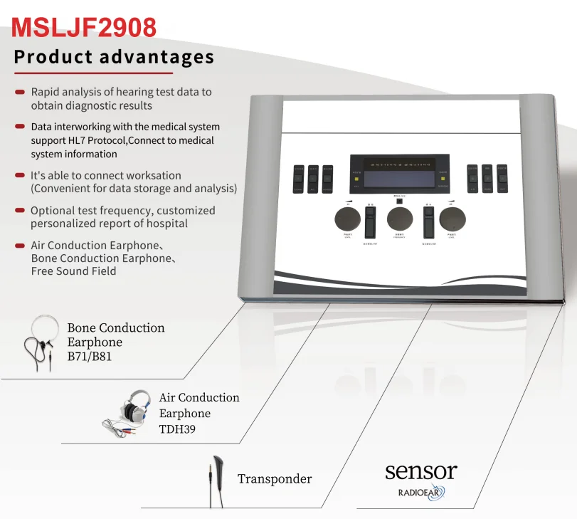 NEW Audiometer sonometer Detect hearing condition