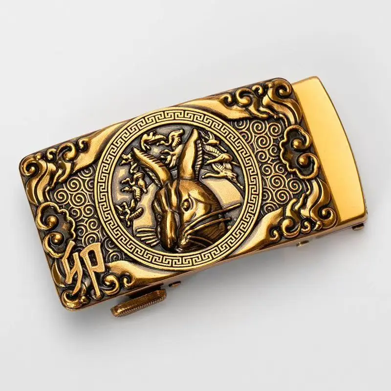 Male and female zodiac belt buckles, automatic alloy buckle heads, personalized retro belt buckle heads, various styles