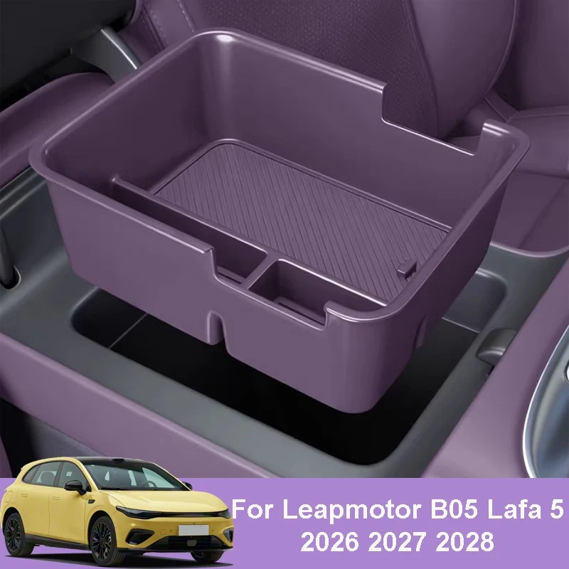 

For Leapmotor B05 Lafa 5 2026 2027 2028 Car Central Control Armrest Box Storage Box Expanded Interior Decoration Accessories