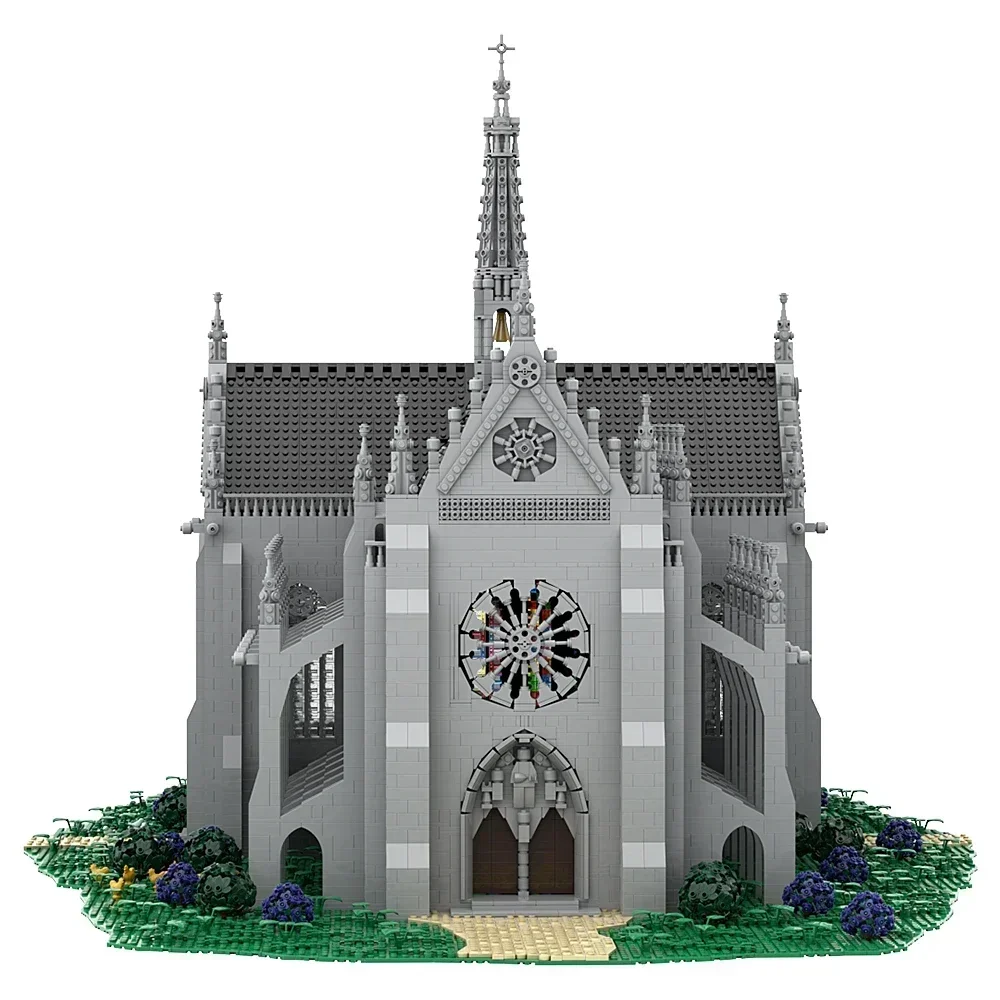 Gobricks MOC Kathedrale des Heiligen Remigius Bausteine Berühmte mittelalterliche Gothic Architektur Stil Modell Ziegel Spielzeug Geschenk
