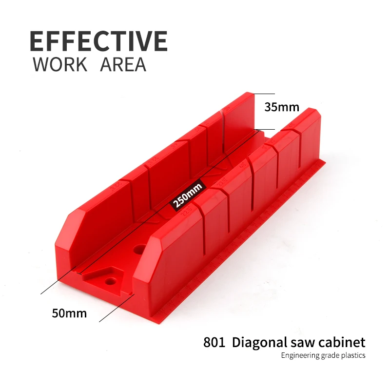 Corte de madeira apertando esquadria viu caixa, ângulo de madeira corte para carpinteiro, 22,5, 45,90 graus, 1pc