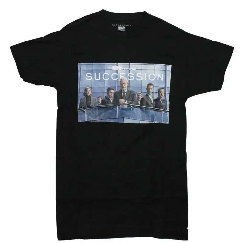 HBO Succession New Adult T Shirt Cast Standing On Skyrise Deck