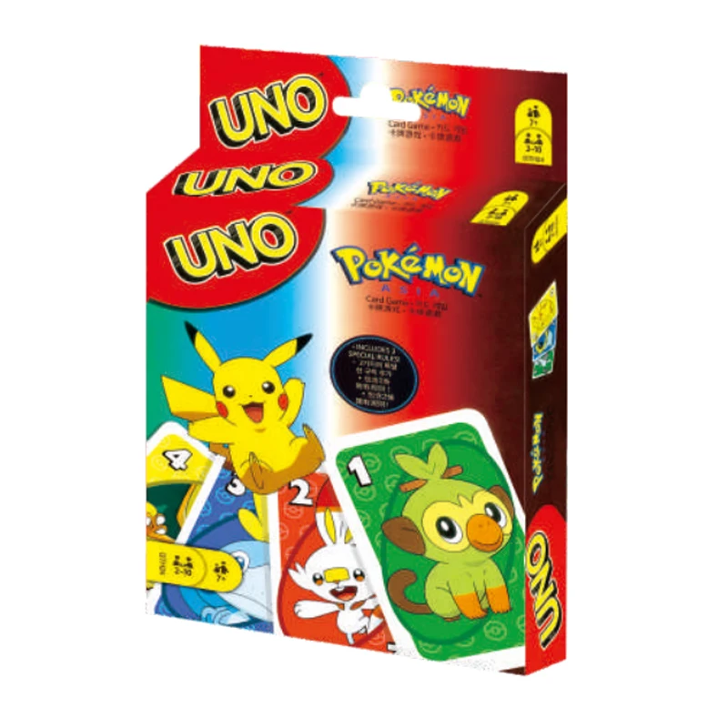 UNO FLIP! Pokemon Board Game Anime Cartoon Pikachu Playing Cards Christmas Card Table Game for Adults Kids Birthday Gifts Toys