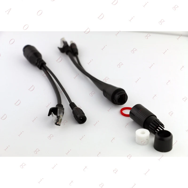 WW for 5Pair 12V-48V Waterproof POE Passive Cable Power Over Ethernet Injector Splitter