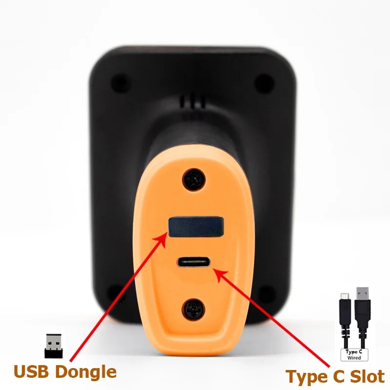 Handheld Auto-sensing Screen Scanning 2D 1D Bluetooth Barcode Scanner With Power Charge Base 32bit Wireless 2D QR Code Reader