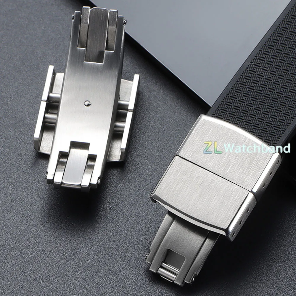 16mm 18mm 20mm Fold Buckle Double Click Butterfly Fast Release Flat-End Universal CTS Strap Fashion Steel Brush Original Buckle