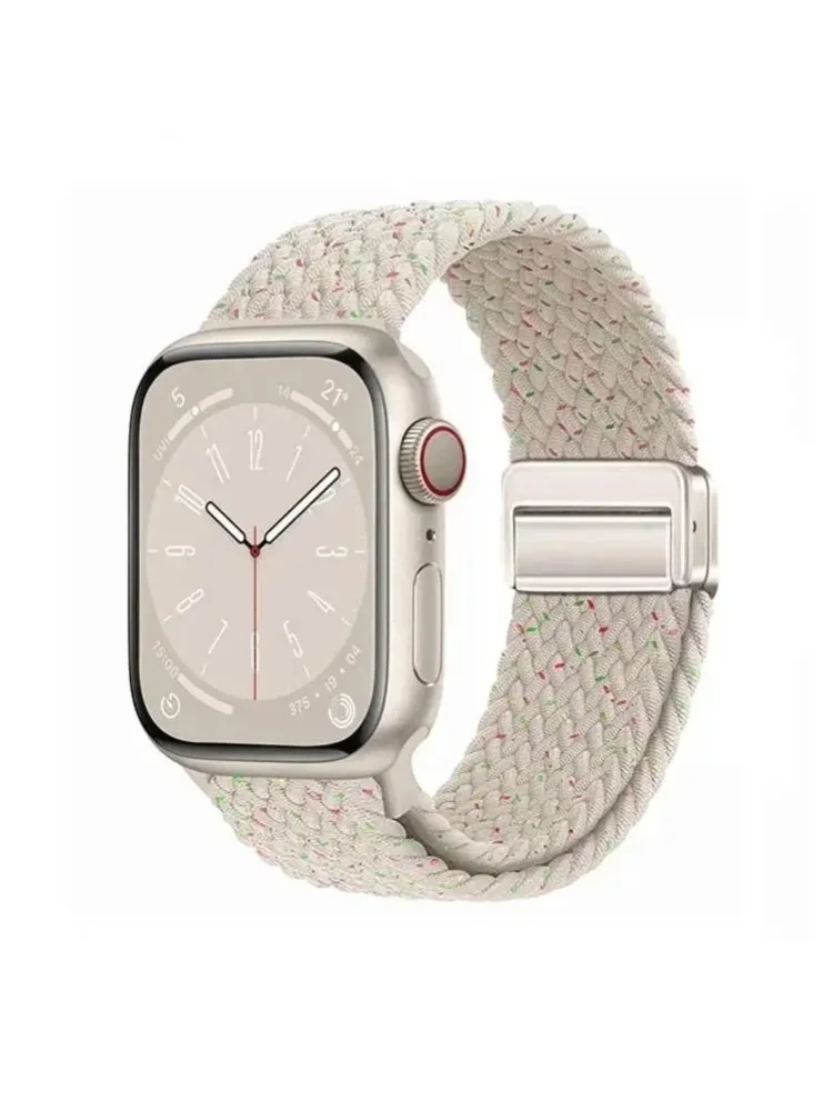Geflochtenes Armband für Apple Watch Ultra 3 49mm, 40mm, 44mm, 42/46mm, 45mm, 41mm mit Magnetverschluss, Armband für Serie 11 10 SE 9 8 7 6 5 4