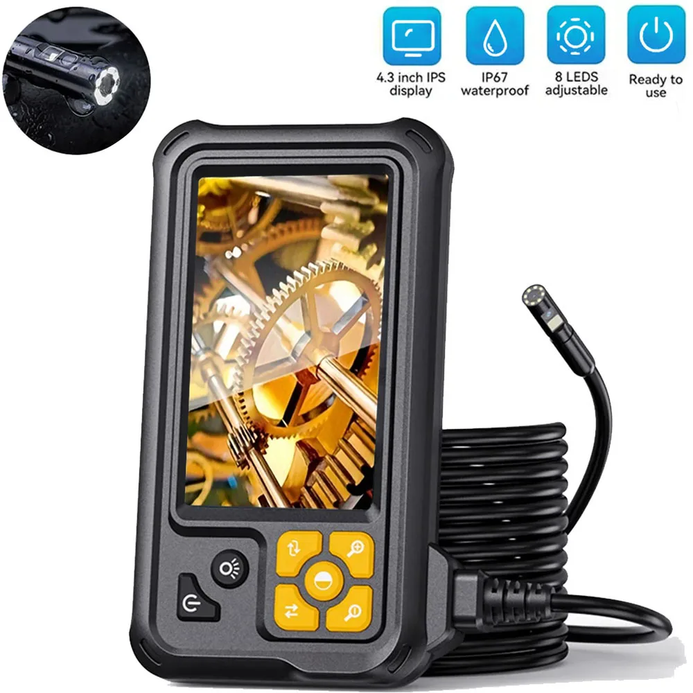 

Industrial Endoscope Camera 4.3-inch Screen for Pipeline Inspection Vehicle Maintenance 1080P HD Single/Dual Lens Mini Cameras
