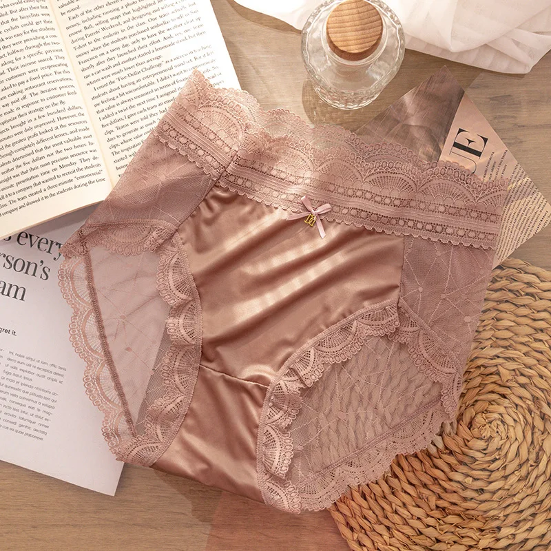 M-XL Women\'s Underwear Sexy Lace Panties Plus Size High Waist Seamless Comfort Girls\' Hollow Out Underpants Female Lingerie