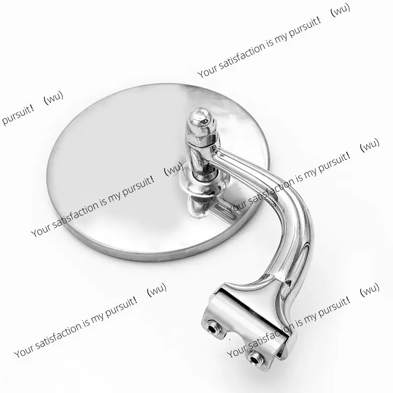 2-Pack, Retro Classic Car Silver Round Side View Mirror Kit view 2
