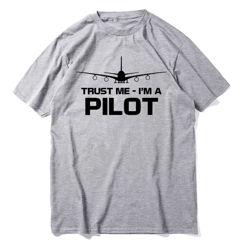 Men's Tees Trust Me I'M A Pilot Newest 2024 Men's FashionT shirt Funny Flight Captain Flying Aeroplane Gift Tee Shirt