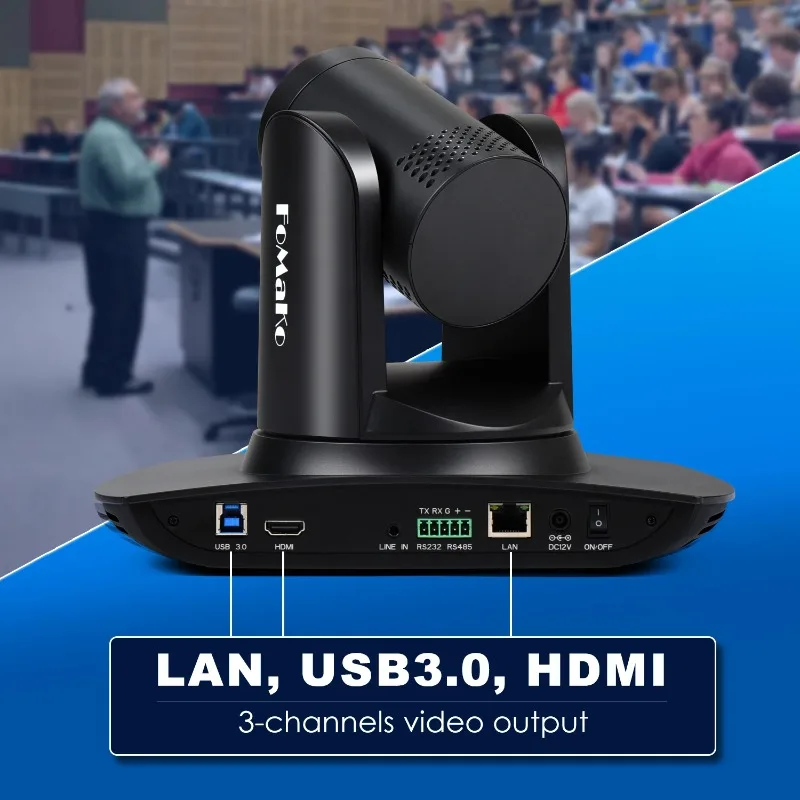 

【2026】FoMaKo 4K AI-камера с автослежением, 20-кратным оптическим зумом (2 шт.), контроллер, комплект PTZ K20UHx2+KC608