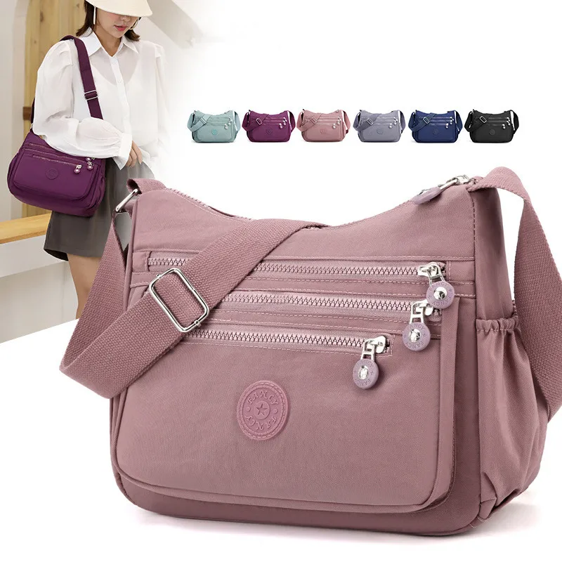 

Polyester Crossbody Messenger Bag for Women, Large Capacity Shoulder Bag, Simple and Versatile Handbag, Fashion Cosmetic Bag