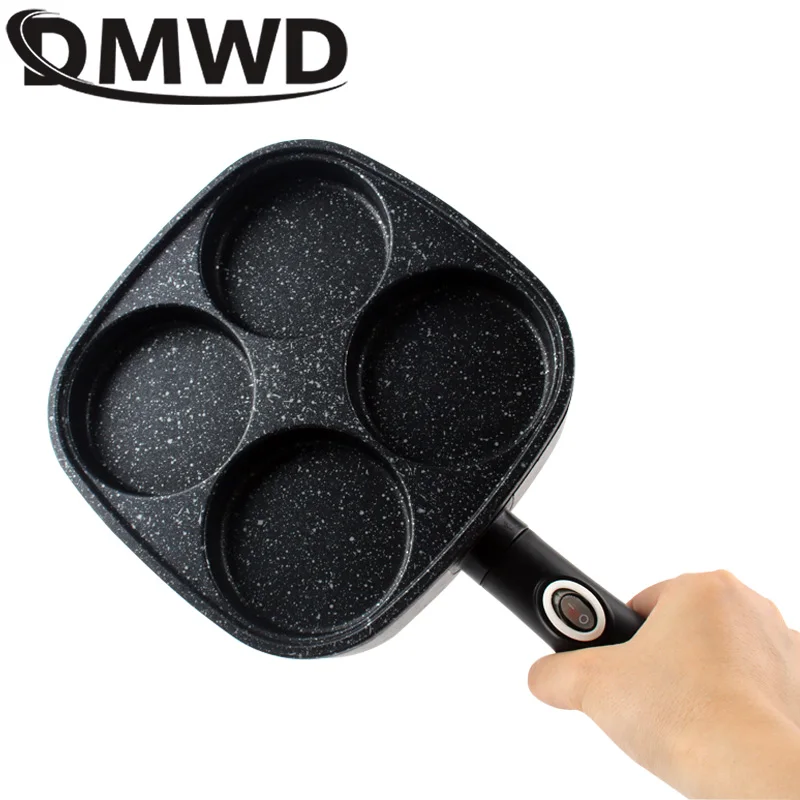 DMWD Multifunctional Electric Frying Pan Non-stick Omelette Steak Cooking Pan Egg Pancake Hamburger Bread Breakfast Machine