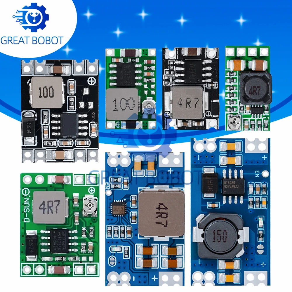 3A 5A DC-DC Buck Step-down Power Supply Module 5V-12V 24V to 5V 3.3V 9V 12V Fixed Output High-Current MINI560 MINI360 MP1584E