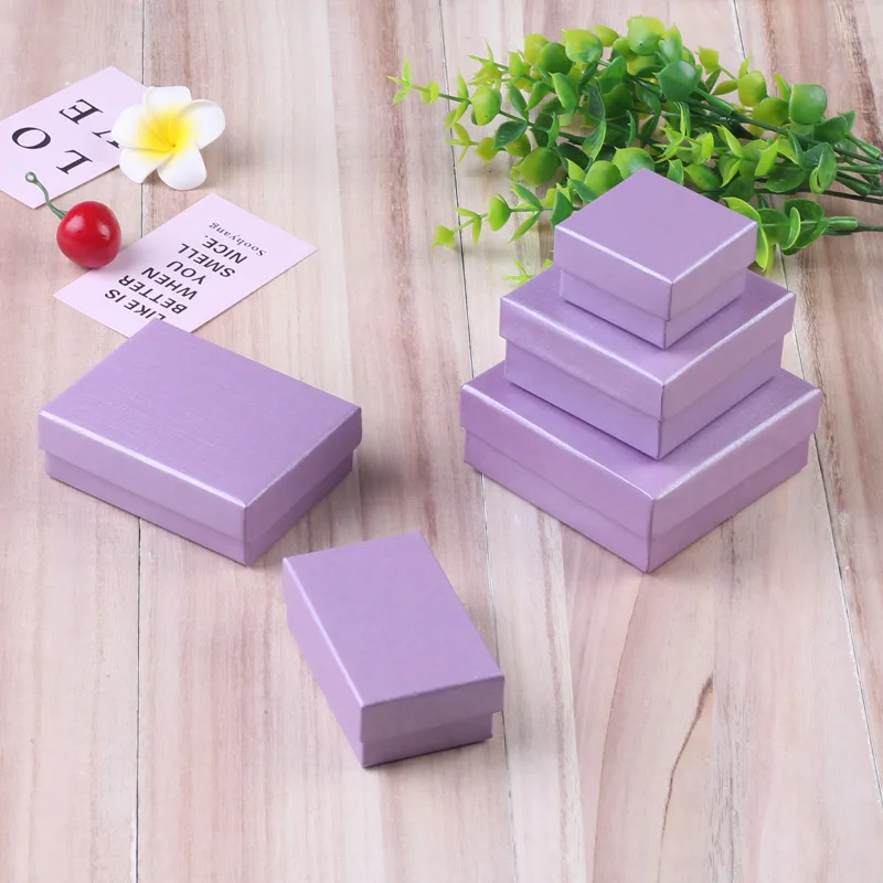 12-Pack White Paper Jewelry Gift Boxes