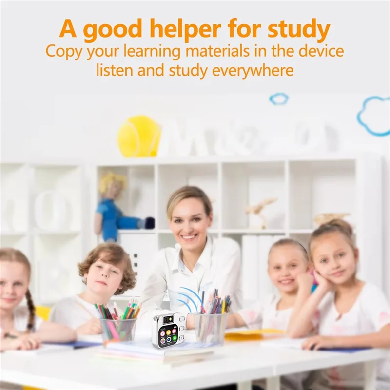 FFYY-Mini Digital Camera MP3 Player 2.01 Inch Touch Screen Type-C Take Pictures Video Recording E-Book Reading