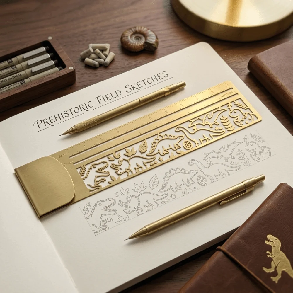 Hollow Template Shapes Bookmark Ruler Polished Metal Smooth Rounded Edges Metal Bookmark Lightweight And Slim