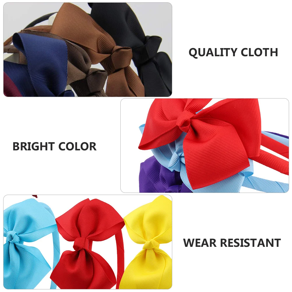 6 قطعة الأطفال Bowknot الأطواق الشعر المسيل للدموع مقاومة القماش جميل العصابات هدية عيد ميلاد الأطواق الشعر الزخرفية العصابات الشعر الجميلة