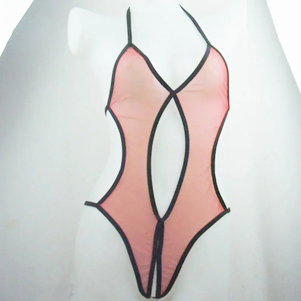 

For Daily Wear Halter Neck Lingerie Crotchless Bodysuit Holiday Lingerie Sleeveless Design Spring Summer Autumn Winter