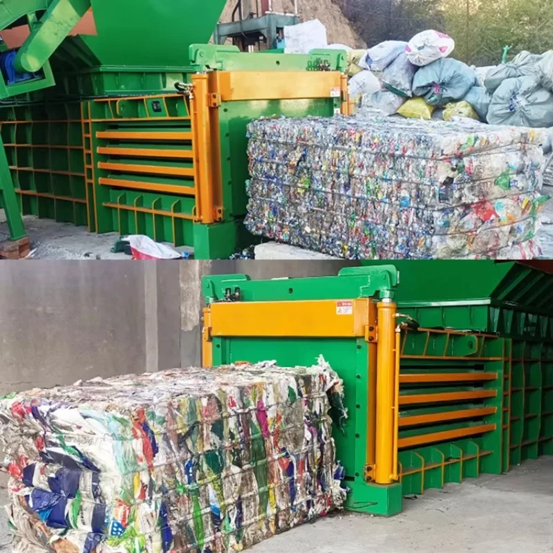 Customized Horizontal Aluminum Can Metal Scrap Compactor Baler Manual Recycle Equipment