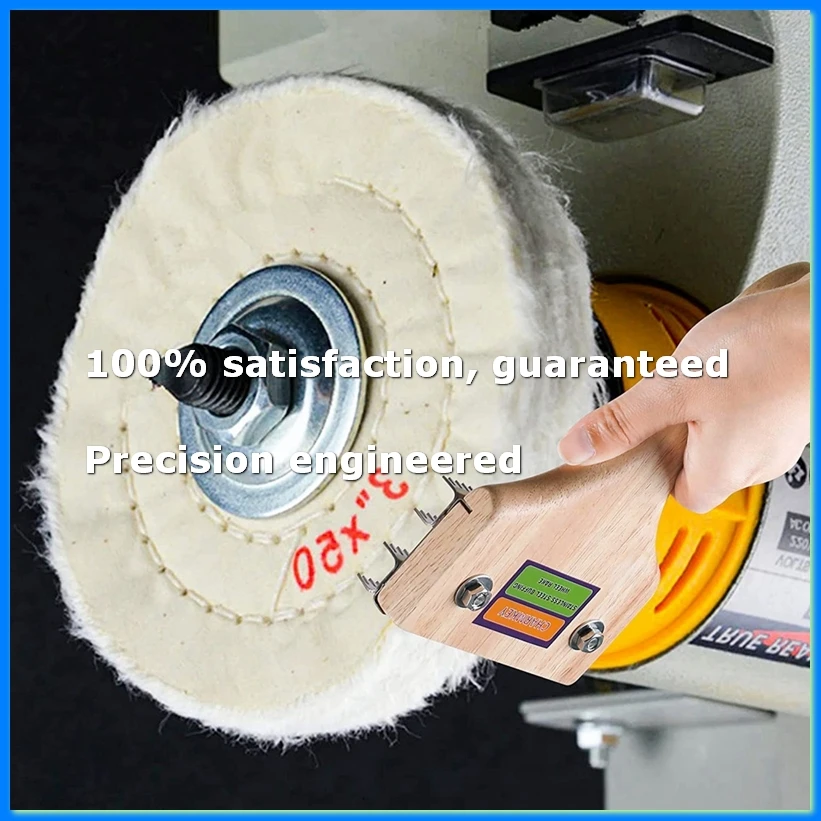 

One-Handed 7-3/4 Inch Polishing Wheel Rake for Removing Residual Compounds and Metal From Buffing Wheels-A73M
