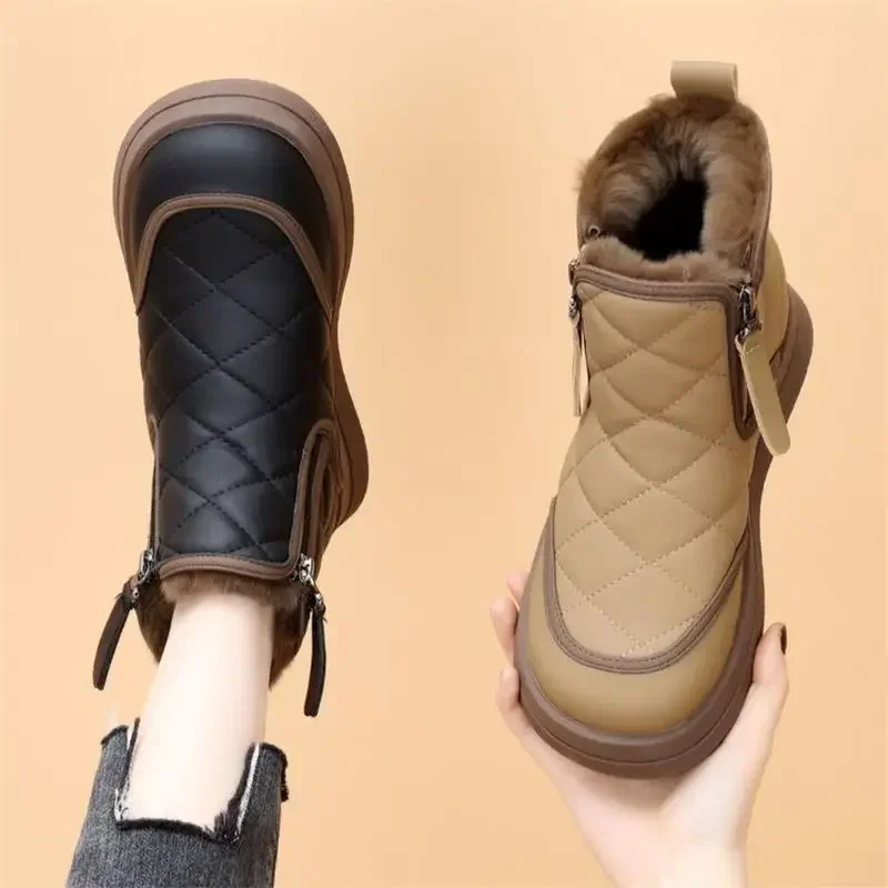 Winter Women's Boots  New Plush Comfortable Warm Waterproof Anti Slip Warm Short Boots Cold Resistant Outdoor Ankle Boots