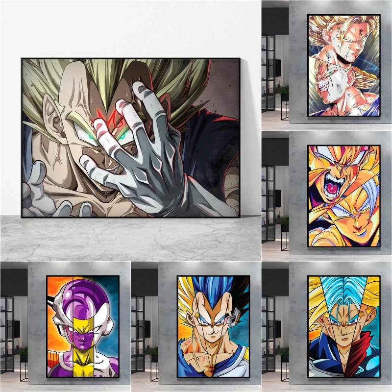 Canvas Wall Art Poster Dragon Ball Kakarotto Home Decoration Paintings Cartoon Character Picture Kids Bedroom Decor Mural Gifts