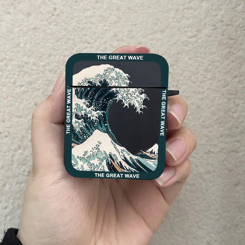 Modne etui na słuchawki Great Blue Wave do słuchawek AirPods 12 3 Pro Art Print Bezprzewodowe etui na słuchawki do słuchawek Air Pods Pro2 Akcesoria