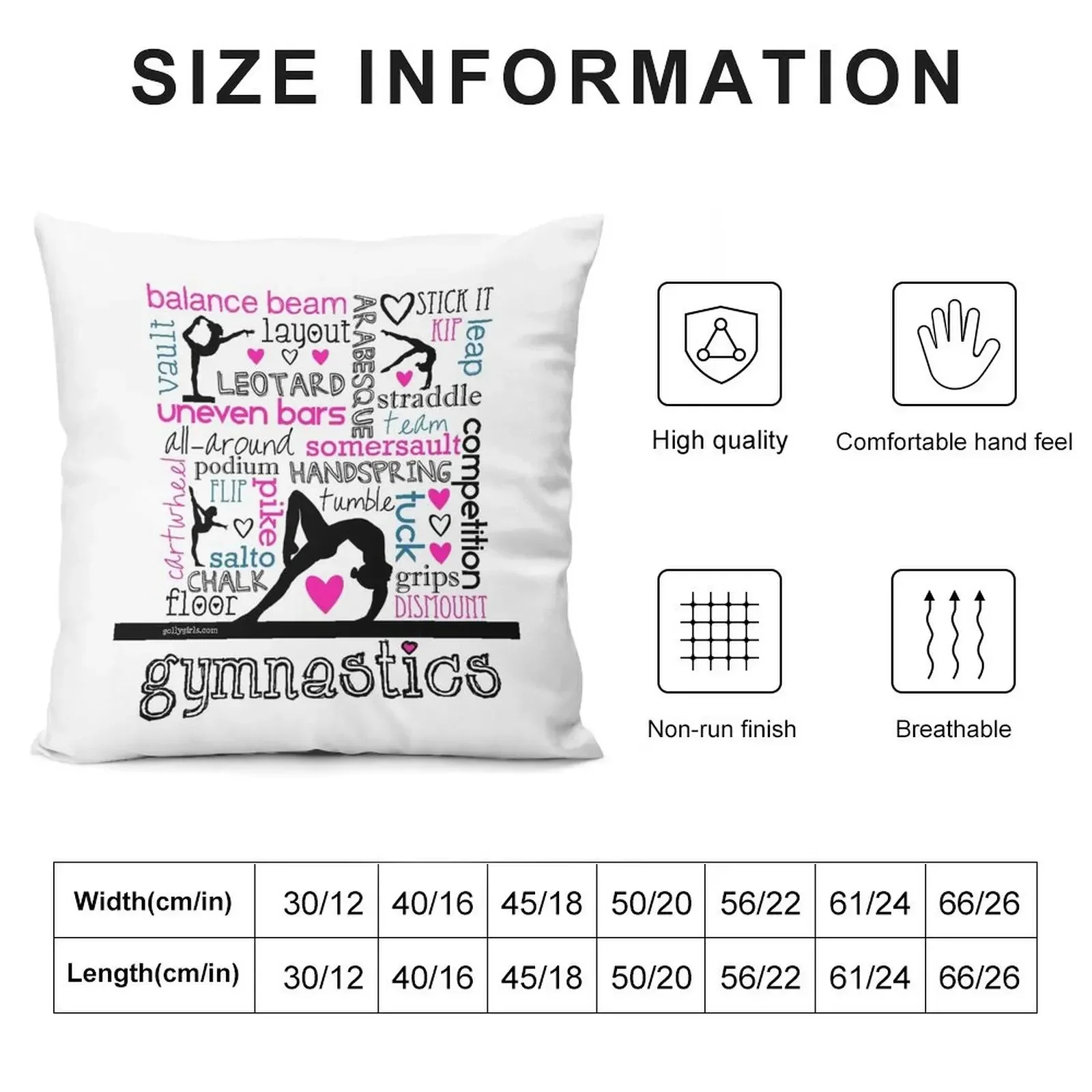 Gymnastics Tri-Color Typography Throw Pillow luxury sofa pillows christmas decorations for home 2025 Sofas Covers pillow