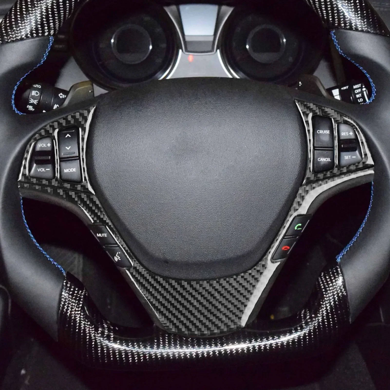 

For Hyundai Genesis Coupe 2013-2016 Carbon Fiber Dashboard Speedometer Decorative Trim Interior Car Accessories Cover Stickers