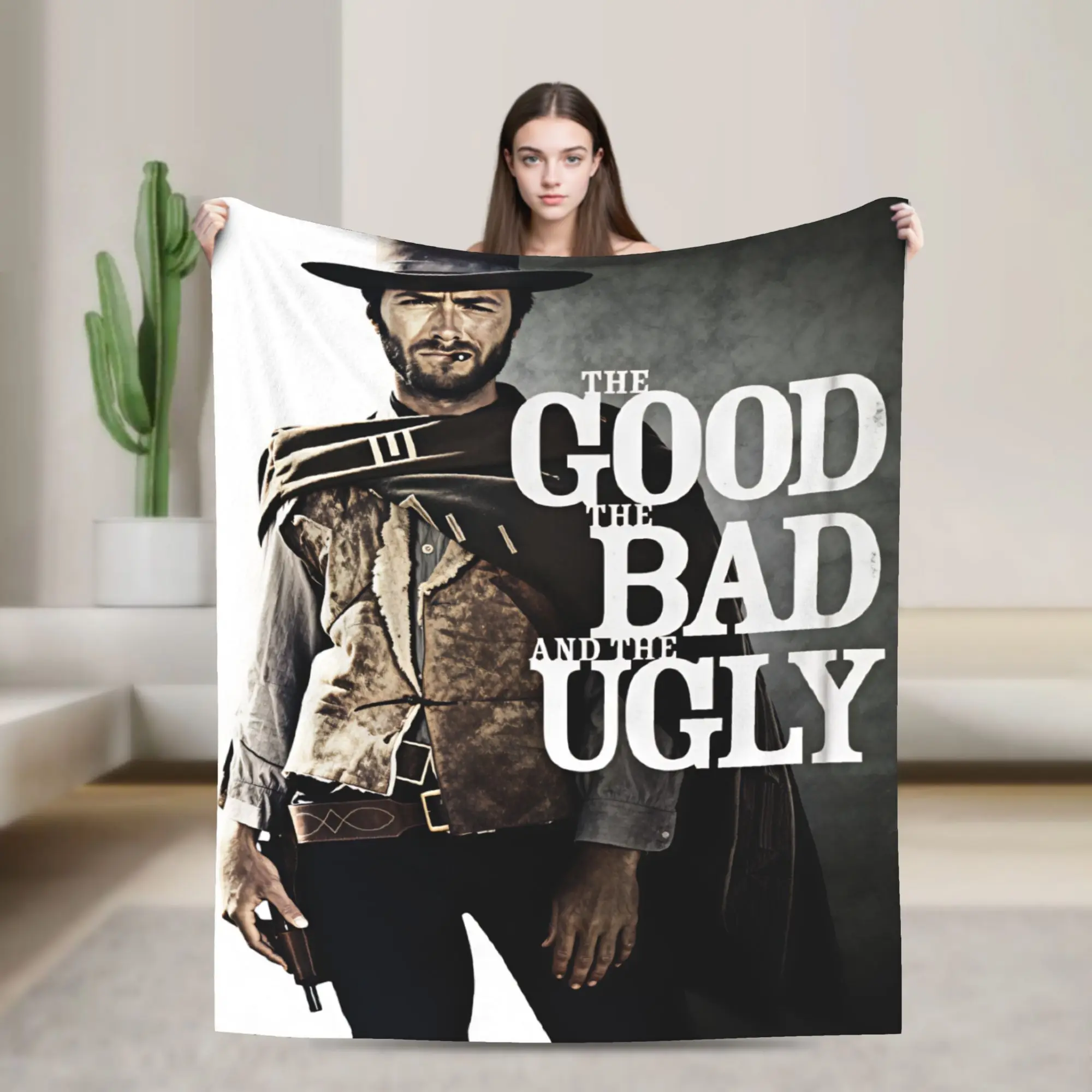 Movie The Good The Bad and The Ugly Clint Eastwood Film Flannel Blankets  Soft Warm Throw Blanket for Bedroom Sofa Bed Cover