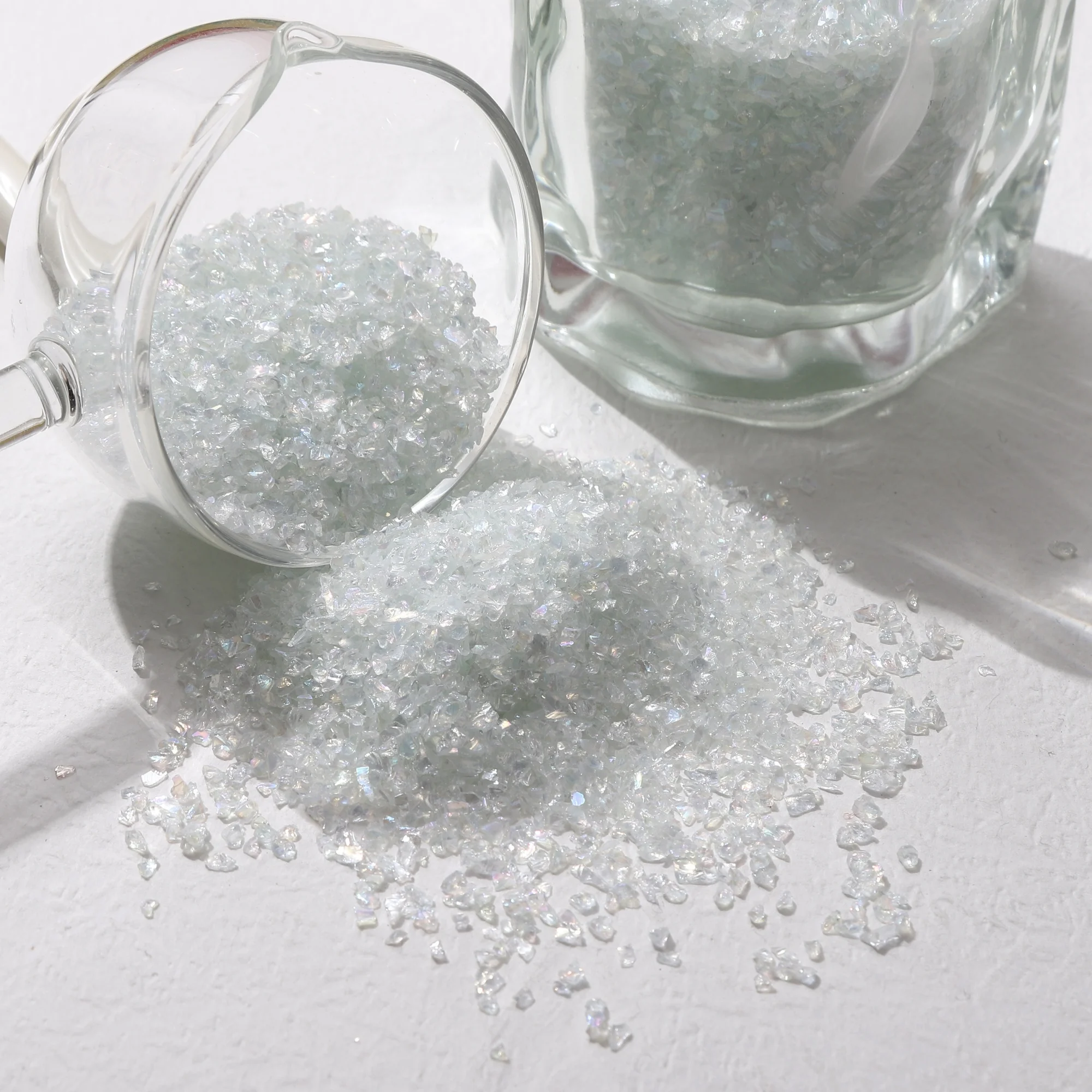 10-50g AB Color Irregular Glass Crushed Stone Sparkling Glass Fragments for Resin Art DIY Nail Art Jewelry Making Decoration