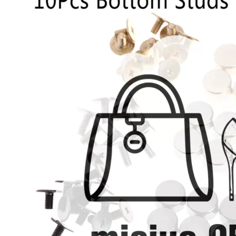 10Pcs Sewing Accessories Tool Handbag Shoulder Bags Bottom Studs Rivets Screw