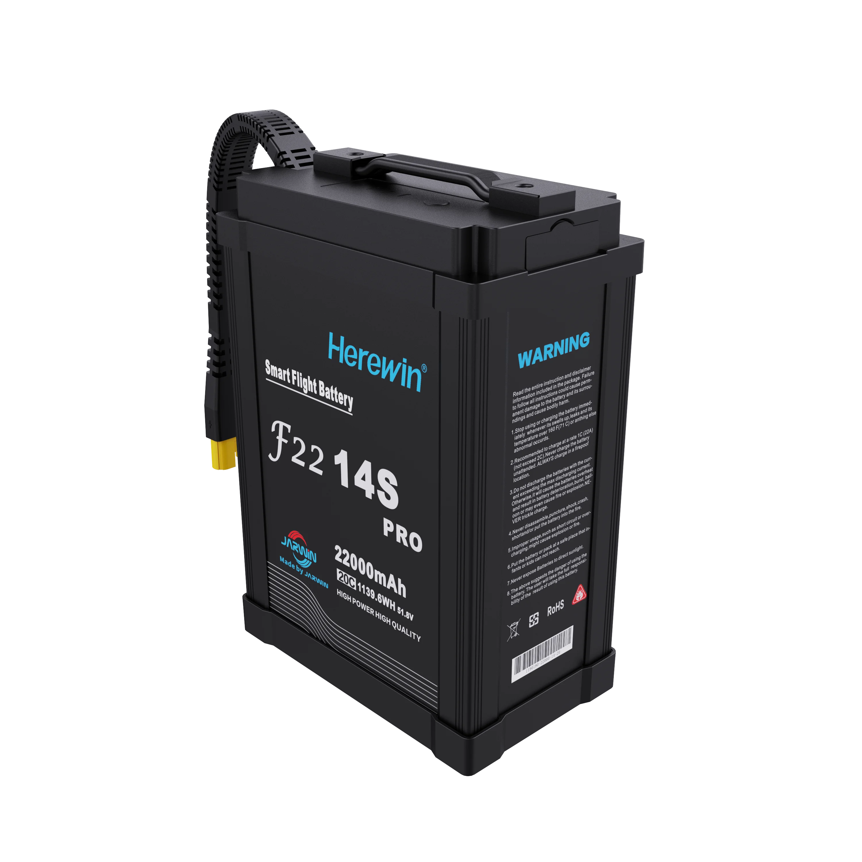 CarrySimpleHerewin 14S 20C 44.4V 22000mAh 16000mAh UAV Intelligent Battery 14S22Ah Smart Battery For Agricultural Crop Spray Dro