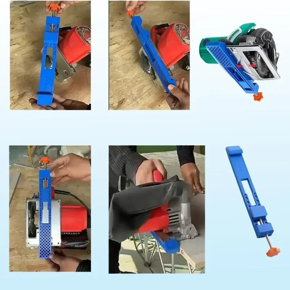 High-quality Adjustable Cutting Machine Base Guide Rail, ABS Circular Saw Milling Positioning Clamps Lock The Cutter Base