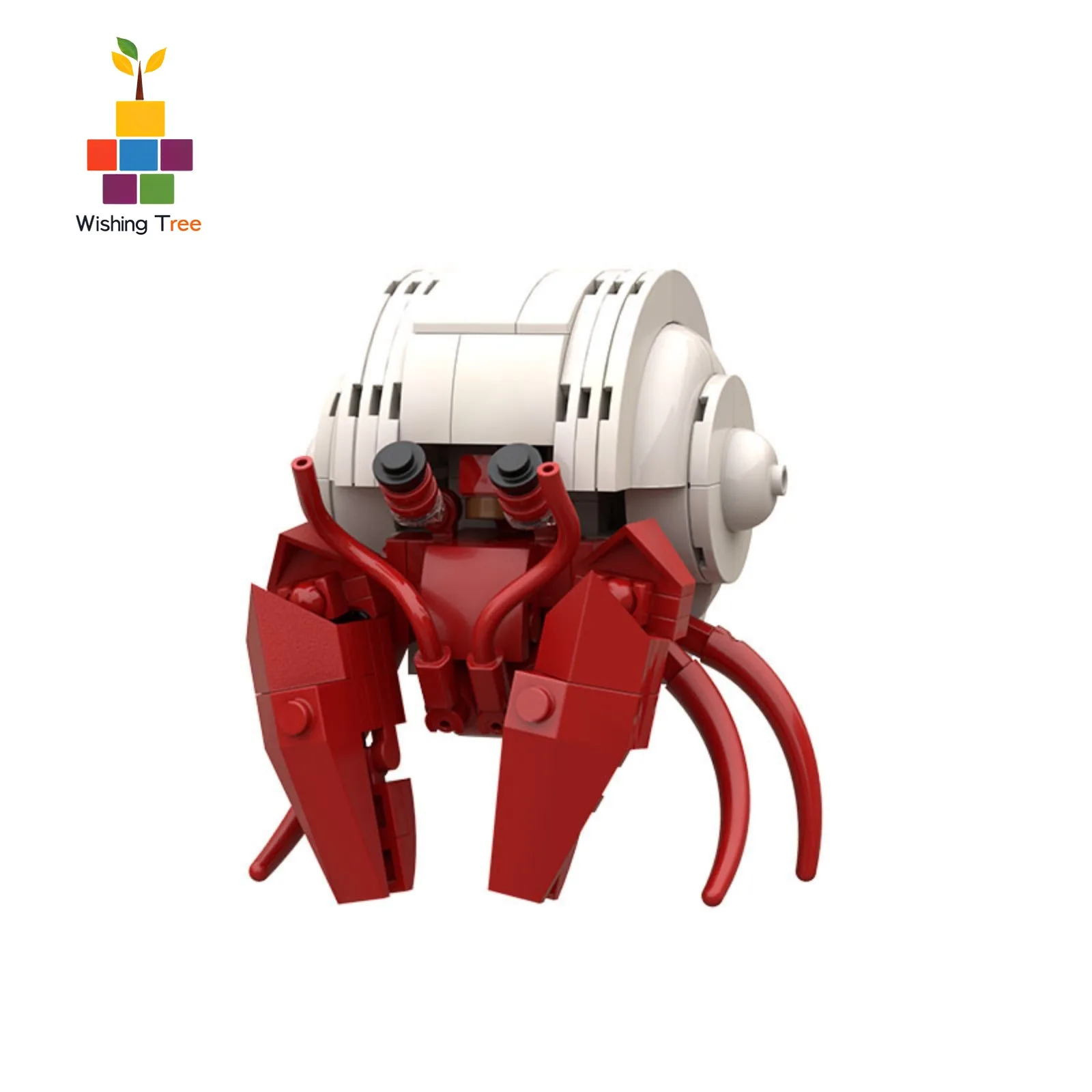 

Creative Building Blocks Toy MOC Animal Model Red Hermit Crab for Kids