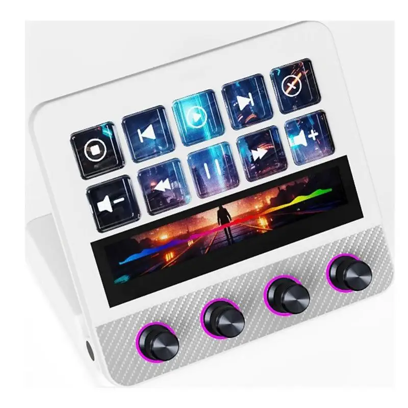 652F Visual Keyboard Featuring Rotary Knobs for Sound Brightness Customizable