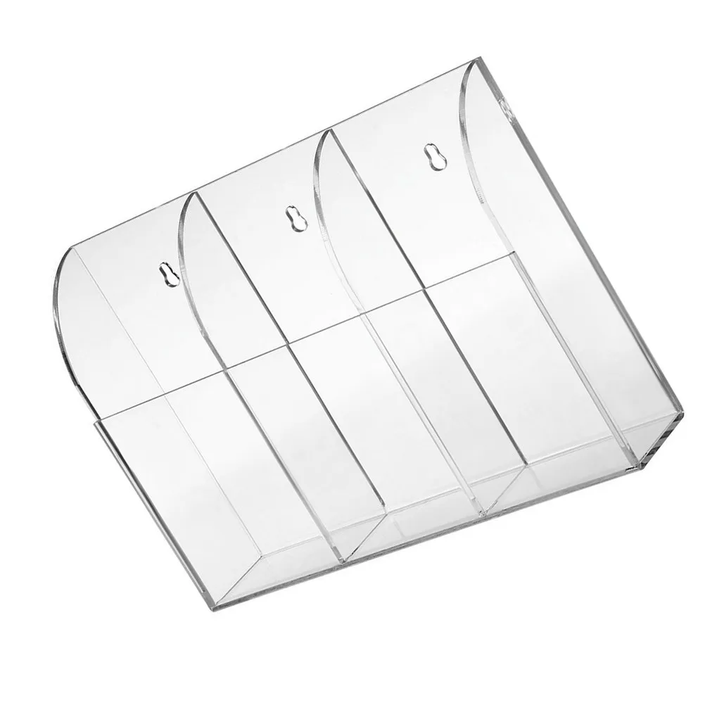 Acrylic Wall-Mounted Storage Organizer Box for Remote Controls, Pens, Phones, Keys & Small Items